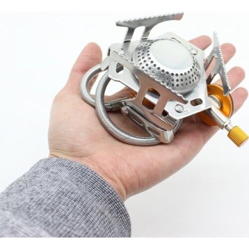 Stainless Steel Foldable Outdoor Camping Gas Stove with Electronic Ignition Outdoor Cooking Utensils Equipment