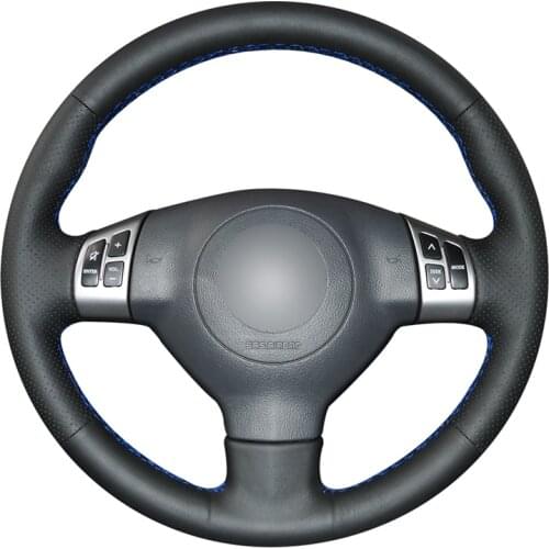 Hand-stitched DIY Black PU Micro Fiber Leather Car Steering Wheel Cover for Suzuki Swift 2011 2012 2013 Accessories