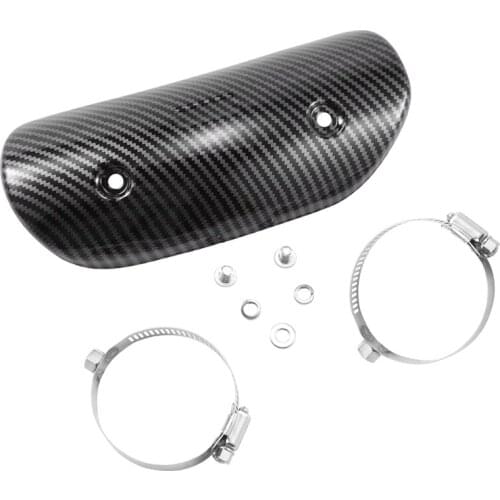 Motorcycle Exhaust Pipe Heat Shield Insulation Board, Motorcycle Protection Muffler Carbon Fiber Anti-Scalding Cover