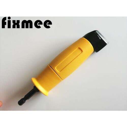 90 Degree Angle Extension Right Driver Drilling Shank Screwdriver Magnetic 1/4 Inch Hex Drill Bit Socket Holder Adaptor Sleeve