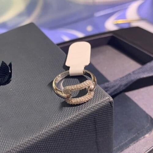 UMGODLY High Quality Fahsion Copper Ring Silver Color Lucky Square Ring Micro Zircon Women Brand Jewelry October New Arrival