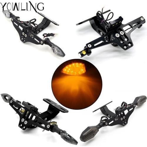 FOR RC 125 200 390 690 kawasaki er6n z650 z1000 z800 Universal Motorcycle License Plate Bracket Licence Plate Holder