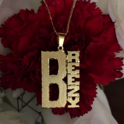 V Attract Special Letter Custom Necklace gold stainless steel custom nameplate necklace Best Friend Gifts Bff Collier