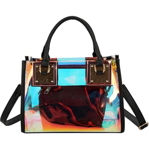 Womens Shoulder Bag Laser Handbags Totes 2019 New 2pcs Multi-Function Color Handbag Female Messenger Bag Shoulder Bags dropship