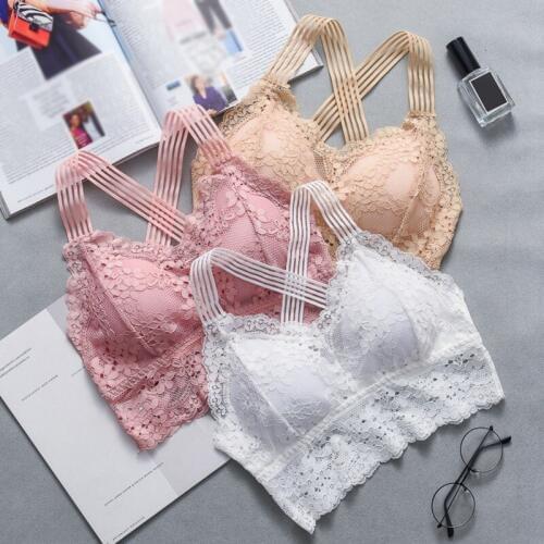 Lace Strap Bras Tops Tube Chest Wrap Woman Underwear Cross Beauty Back Tank Tops
