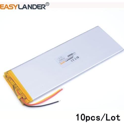 10pcs /Lot 3368163 3.7V 4200MAH lithium Li ion polymer rechargeable battery e-book video game IPAQ MID pad PAD DVD Naptop