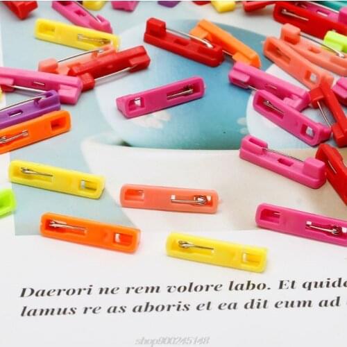 100Pcs Mixed Scarf Safety Pin Hijab Brooch Safety Locking Baby Cloth Nappy Pin J22 21 Dropship