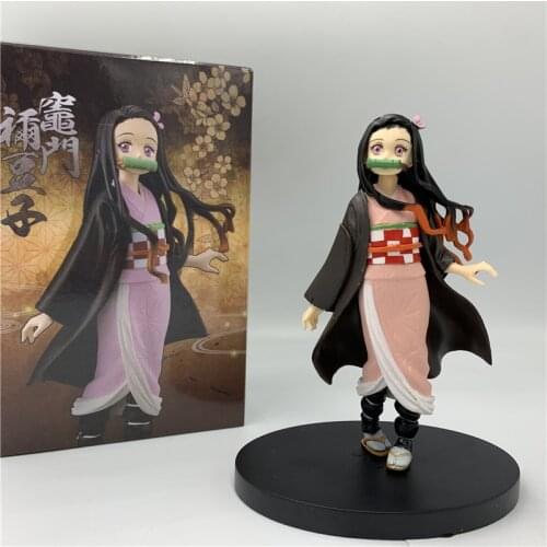 15cm Demon Slayer Kamado Nezuko Cute Standing Classic Color PVC Action Figure Kimetsu no Yaiba Tanjirou Nezuko Gift