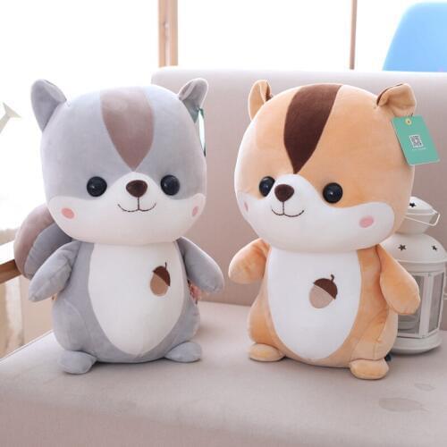 25cm 35cm Eiderdown Cotton Raccoon Squirrel Hamster Kawaii Animal Dog Cute Doll Kid Toy