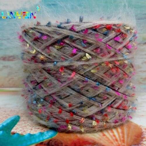 250g/lot hand knitting Crochet knitting yarn for knitting wholesale Sequins yarn weave knitting Winter Warm Laine Tricoter t64