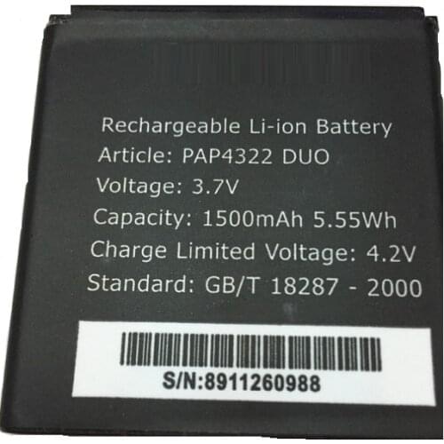 3.7V 1500mAh Mobile phone Battery for Prestigio MultiPhone PAP4322 DUO 4322 Batterie Bateria Accumulator AKKU