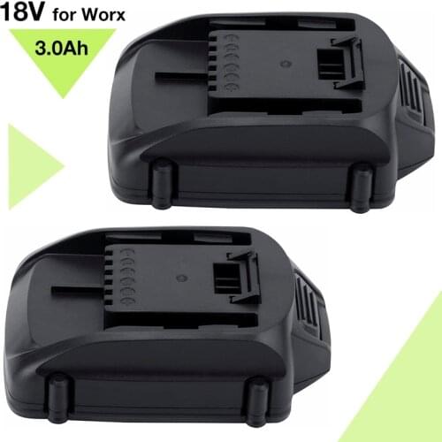 2Pack 18V 3000mAh Battery Replacement for Worx WA3525 WA3578 WA3520 WA3575 WA3512 WA3522 WA3523 WA3544 WA3671 Power Tool Battery