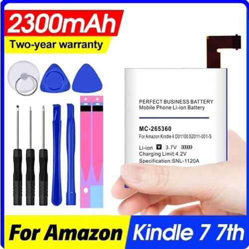 2300mAh MC-265360 Battery for Amazon Kindle 4 D01100 S2011-001-S DR-A015 Built-in battery