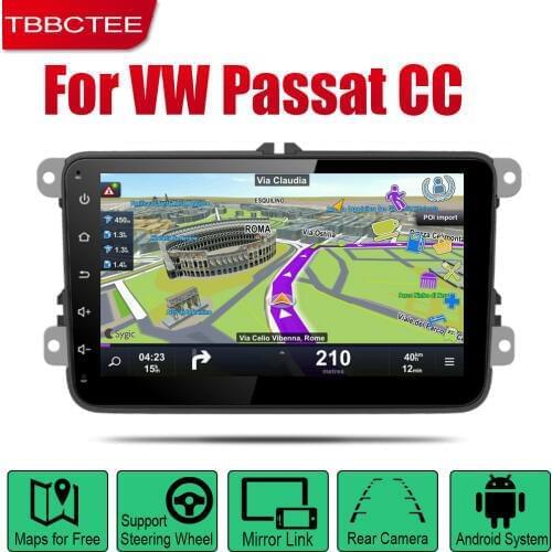 TBBCTEE Android Car Radio Stereo GPS Navigation For Volkswagen VW Passat CC 2008~2017 Bluetooth wifi 2din Car Radio Stereo