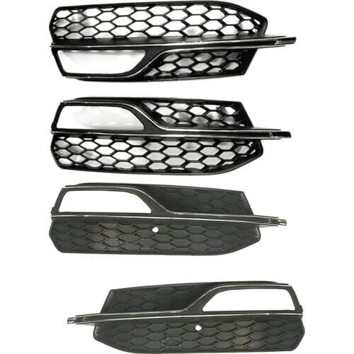Auto Left Right Front Bumper Fog Light Grille Grill Cover for Audi A3 Sline S3 2014 2015 2016 2017 8V3807681 8V3807682