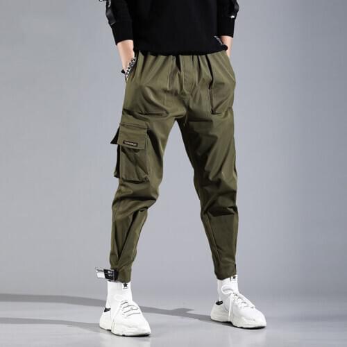 Letter Embroidery Ribbons Casual Pants Men Trouser 2020 Spring Autumn Harajuku Harem Joggers Sweatpants 3XL XXXL