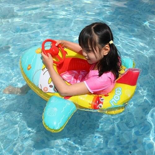 New product inflatable baby inflatable steering wheel child seat cartoon kid buoyancy swimming ring