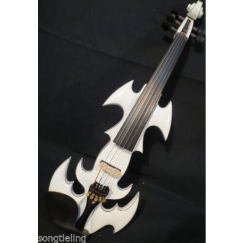 New model white color SONG Brand art streamline 5strings electric violin 4/4