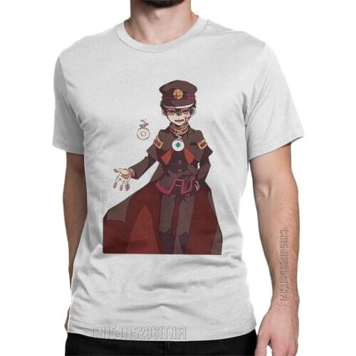Jibaku Shounen Hanako-Kun Men T Shirt Vintage Tee Shirt Classic Short Sleeve Round Neck T-Shirts Pure Cotton Printed Tops