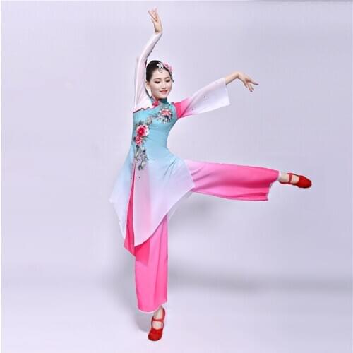 Chinese style classical hanfu dance costume female elegant national dance hmong performance traditional ancient costume