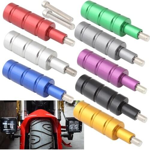 M6 M8 Moto Headlight Tail Light Extension Mounting Bracket For Harley Cafe Racer Cruiser Chopper Bobber Dual Sport Universal