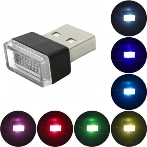 Mini USB Stage Party LED Light Modeling Night Lamp for Car Ambient Light Neon Interior Jewelry 7 kinds of Light colors
