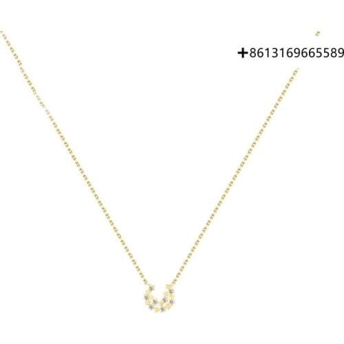 Fashionable new fund 925 jewelry necklace female sweet queen temperament star clavicle chain female new fund gift