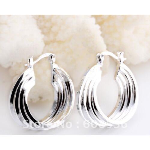 Fashion jewelry,Silver color plated earring, jewelry,Brand New E102