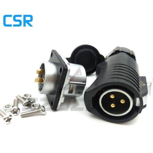XHP20 series, waterproof connector 3pin Plug and socket, Power cable connector