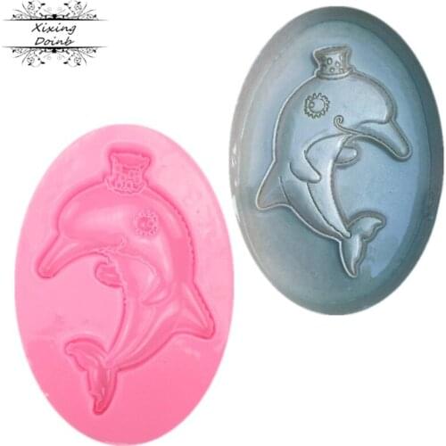 Dolphin shape silicone mold soft candy mold mold DIY chocolate cake decoration tool