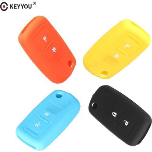 KEYYOU Silicone Car Key Cover Case Shell For VW For Volkswagen Touareg Beetle Passat GTI Rabbit Jetta Golf Rubber Car Key Cover