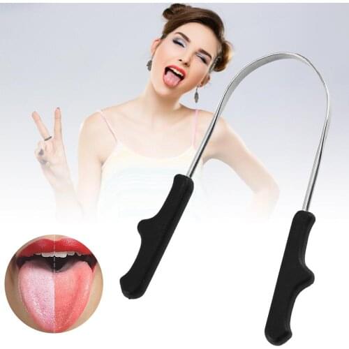 Stainless Steel Tongue Scraper Moss Cleaner Adult Oral Care Oral Hygiene Care Professional Remove Bad Breath Metal Tongue Brush
