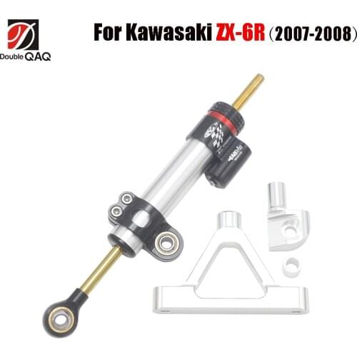 Motorcycle Steering Damper Stabilizer & Bracket For KAWASAKI ZX6R ZX-6R 2007 2008 07 08