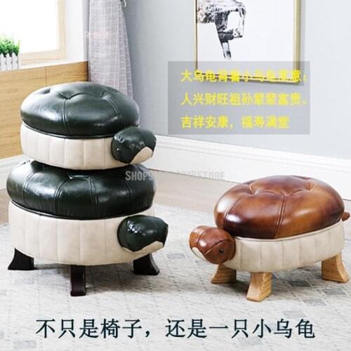 Tortoise Animal Shape Stool Cute Sofa Sitting Pier Shoes Stool Ins Net Red Small Bench Family Adult Firm