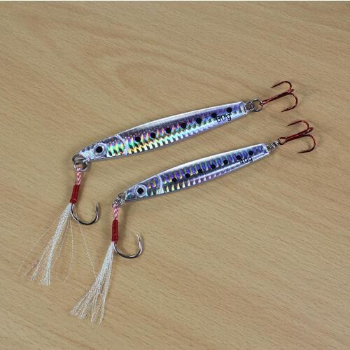 UCOK 2pcs/pack 40g 60g beach far shot boat long casting lead fish lures hook bait fishing boat bionic deep-sea fishing tackle