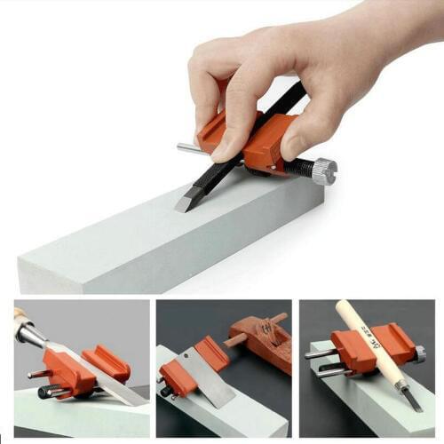 HQ HS03 Steel Alloy Angle Adjustable Knife Chisel Blade Edge Sharpener Holder Quick Sharpener with Carbon Steel Pully