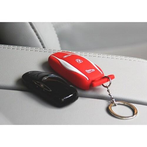 Scratch-resistant car Accessories key cover protector For Tesla MODEL S Wallets key sets of silicone key cases free shipping