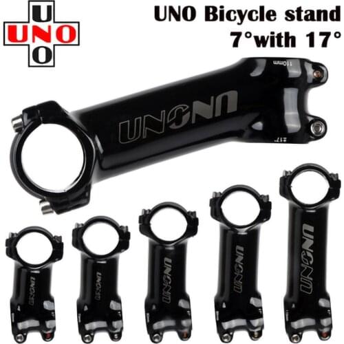 UNO Ultralight Aluminum Bicycle Stem MTB Bike Stem 28.6*31.8mm 60-130mm +/- 7/17Degree Handlebar Stem Cycling Bike Accessories