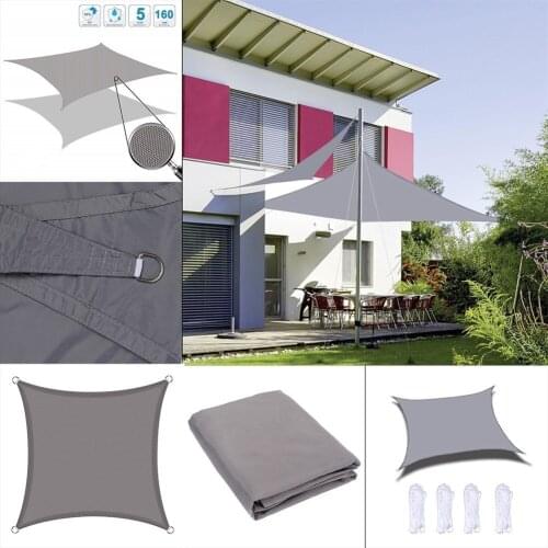 Waterproof Shade Sail Polyester Oxford Fabric Square Awnings Sun Shade Canopy for Garden Swimming Yard Sail