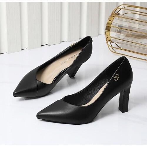 New Fashion Women Genuine Leather Pumps Ladies Wedding Dress Shoes With High Heels Dancing Platform shoes