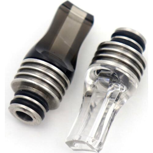 510 acrylic + stainless steel flat mouth , taste type 510 1PCS Flat Pipette Dripper Straw joint