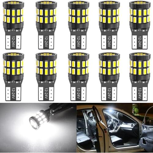 10 Pieces LED T10 W5W LED Canbus Car Interior Lights for Volkswagen Polo Golf 4 5 6 7 GTI Passat B6 B5 JETTA MK5 MK6 CC Touareg