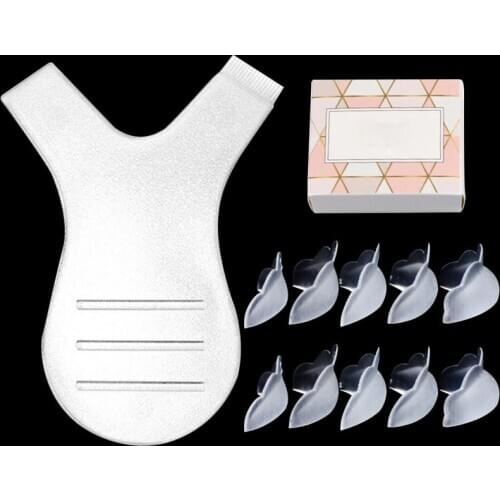 10PCS Kapmore Silicone Eyelash Curler Mini Lash Lift Pad with Eyelash Lift Brush Eyelash Extension Shields Pads Makeup Tool