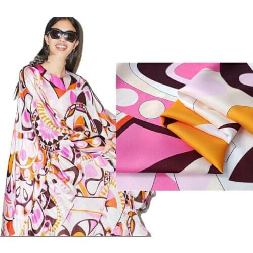 100% polyester twill satin fabric dress floral print fabric thin dress fabric dress shirt patchwork z21