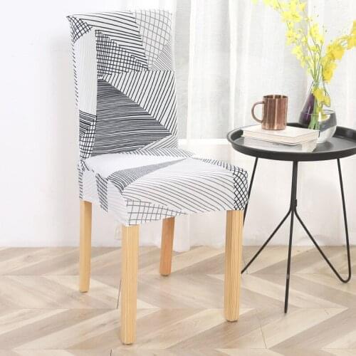 2/4/6PCS Elastic Stretch Chair Covers Printed Kitchen Dinining Chair Seat Cover Case Anti-dirty Home Decoration cover chair