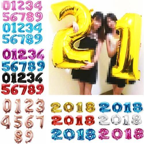 40 inch Giant Number Balls Digit Inflatable Helium Foil Balloon Birthday Party Supplies Air Balls Baby Shower Decorations kids