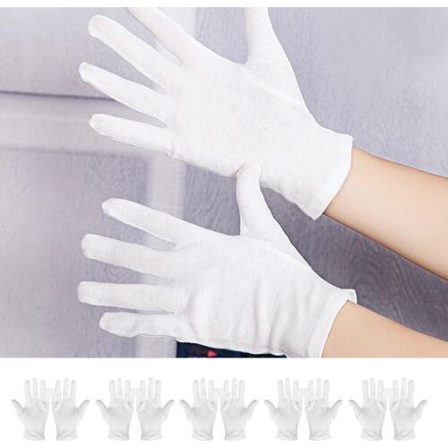 6 Pair Cotton Cosmetic Moisturizing Gloves Hand Spa Skincare Gloves Moisture Enhancing Gloves