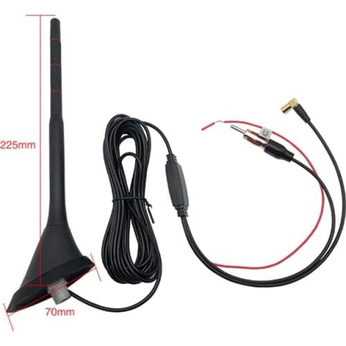 2 In 1 AM/FM DAB 10 DB Car Ceiling Antenna Set 1452-1492 MHz Aerials Amplifier 12V Receiver Antenna Cables Adapters