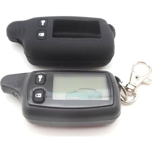 2-way TW9010 Remote Control Key Fob Keychain + Silicone key Case for TW9010 two way car alarm system Tomahawk TW-9010