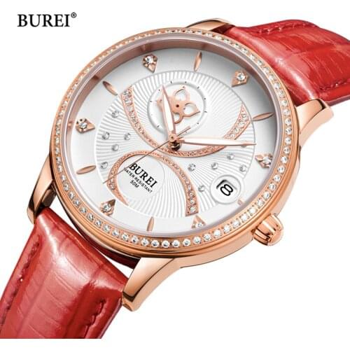 Женские часы с автоподзаводом Burei China At AliExpress